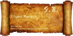 Ilyés Margit névjegykártya